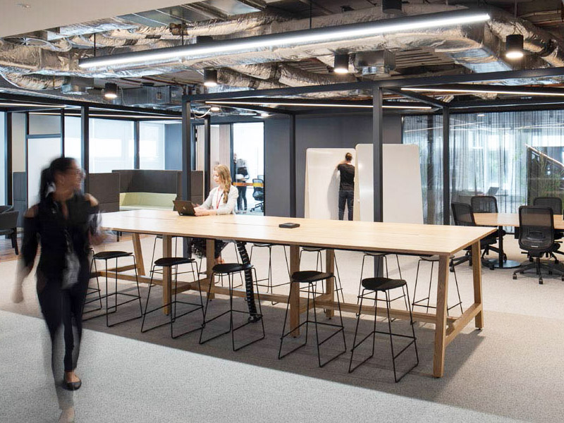 Commercial office with rubber flooring
