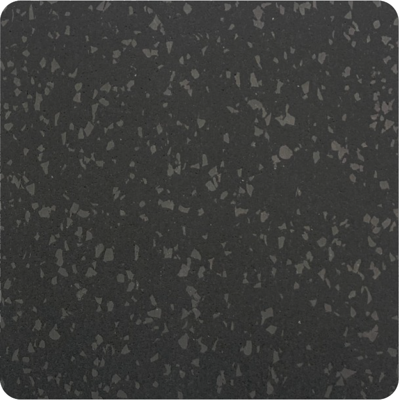 Unsealed sample of everroll rubber flooring